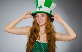 Woman in saint patrick concept