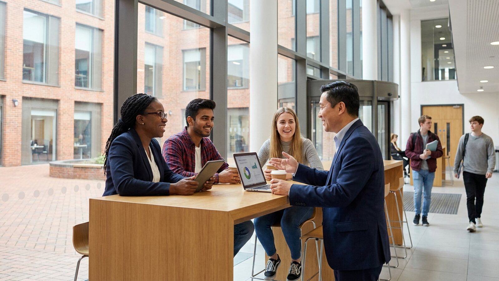 Students and education partner meeting in Birmingham
