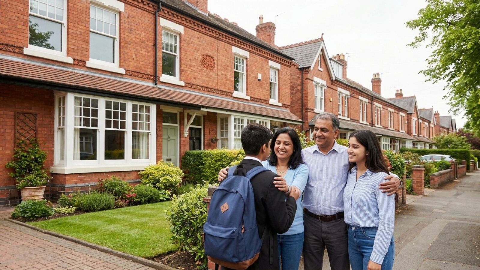 Birmingham host family welcoming a student to homestay accommodation