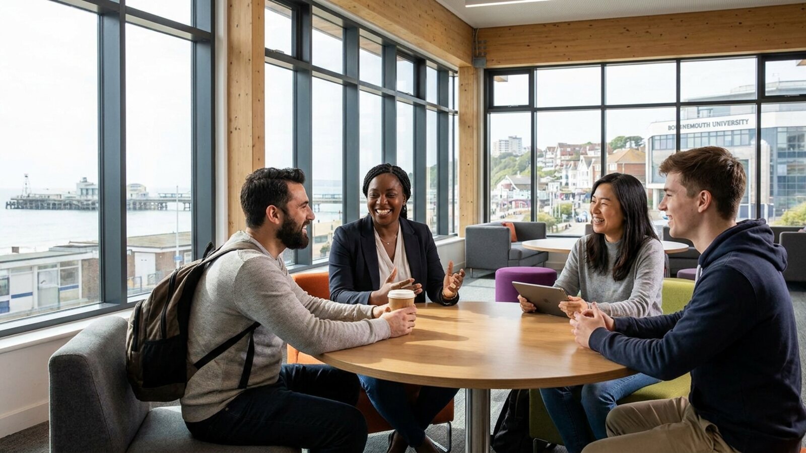 Students and education partner meeting in Bournemouth