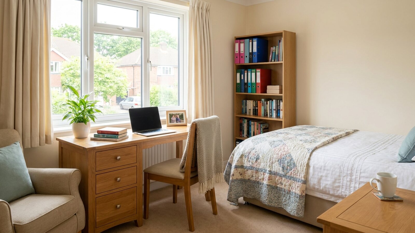 Private student bedroom in a Bournemouth homestay