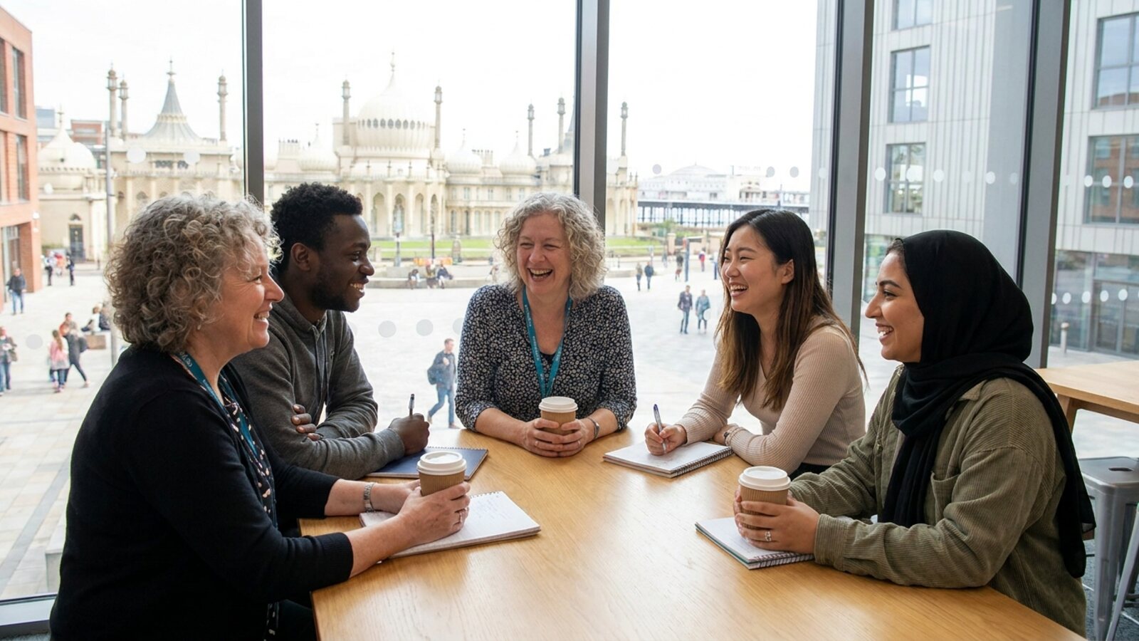 Students and education partner meeting in Brighton