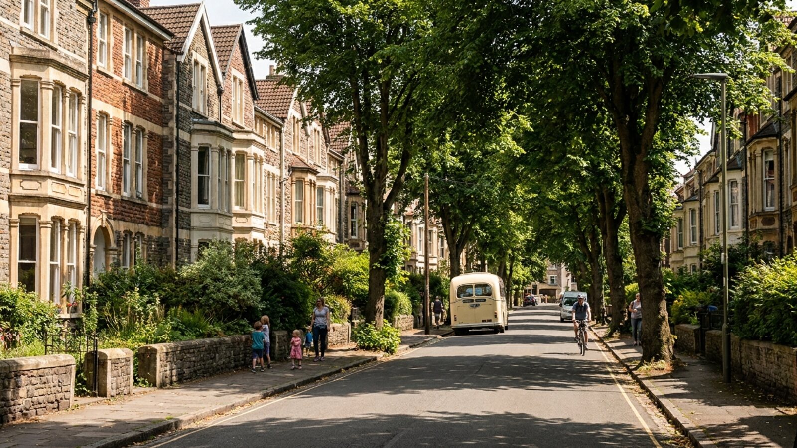 Residential neighbourhood served by Bristol host families