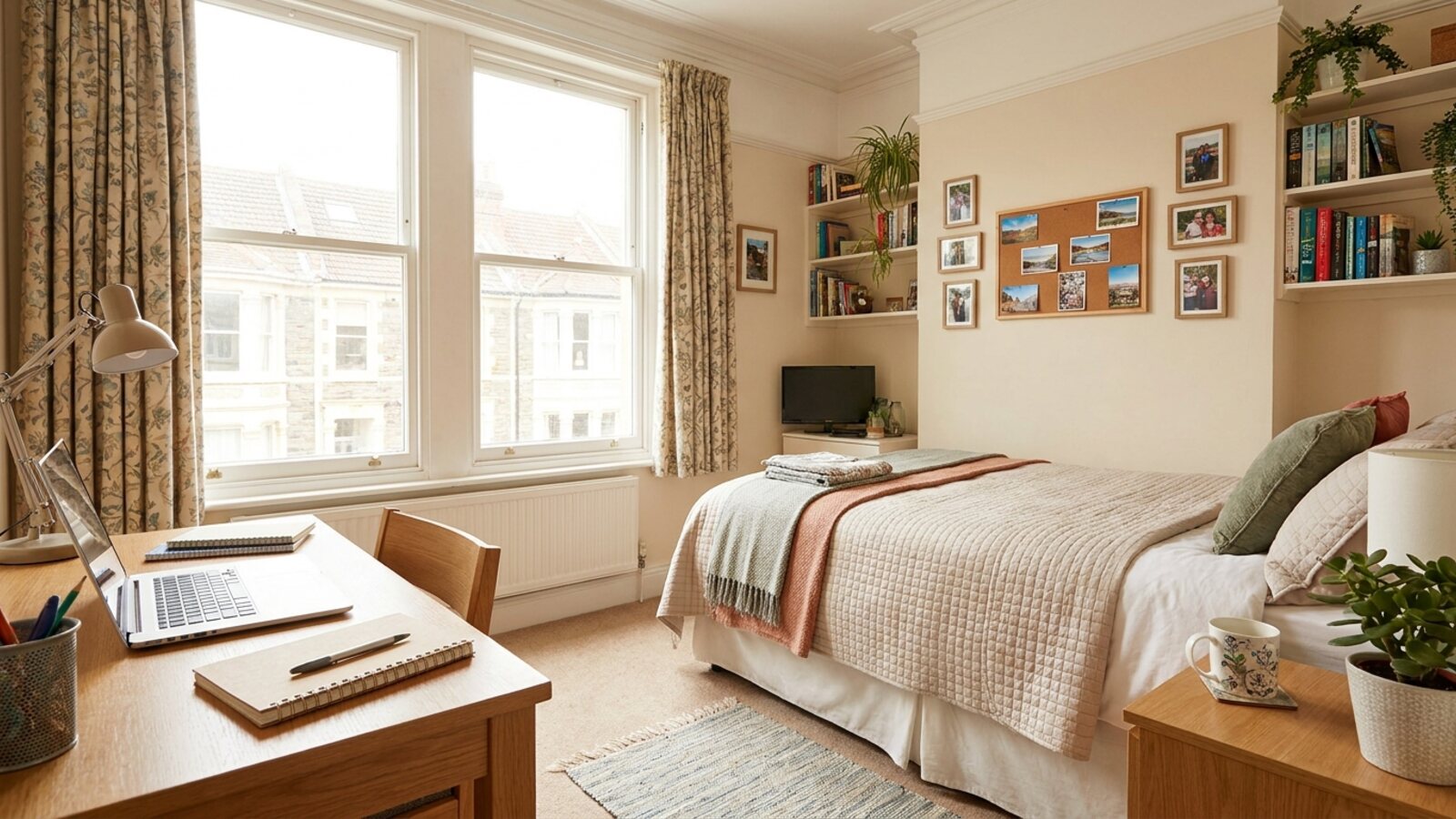 Private student bedroom in a Bristol homestay