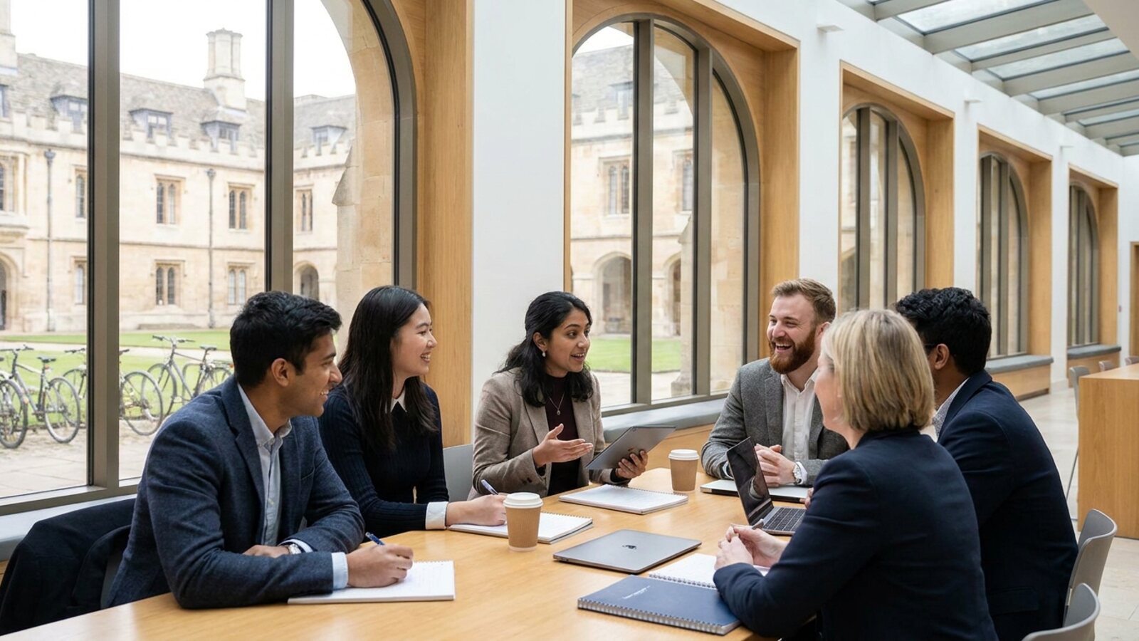 Students and education partner meeting in Cambridge