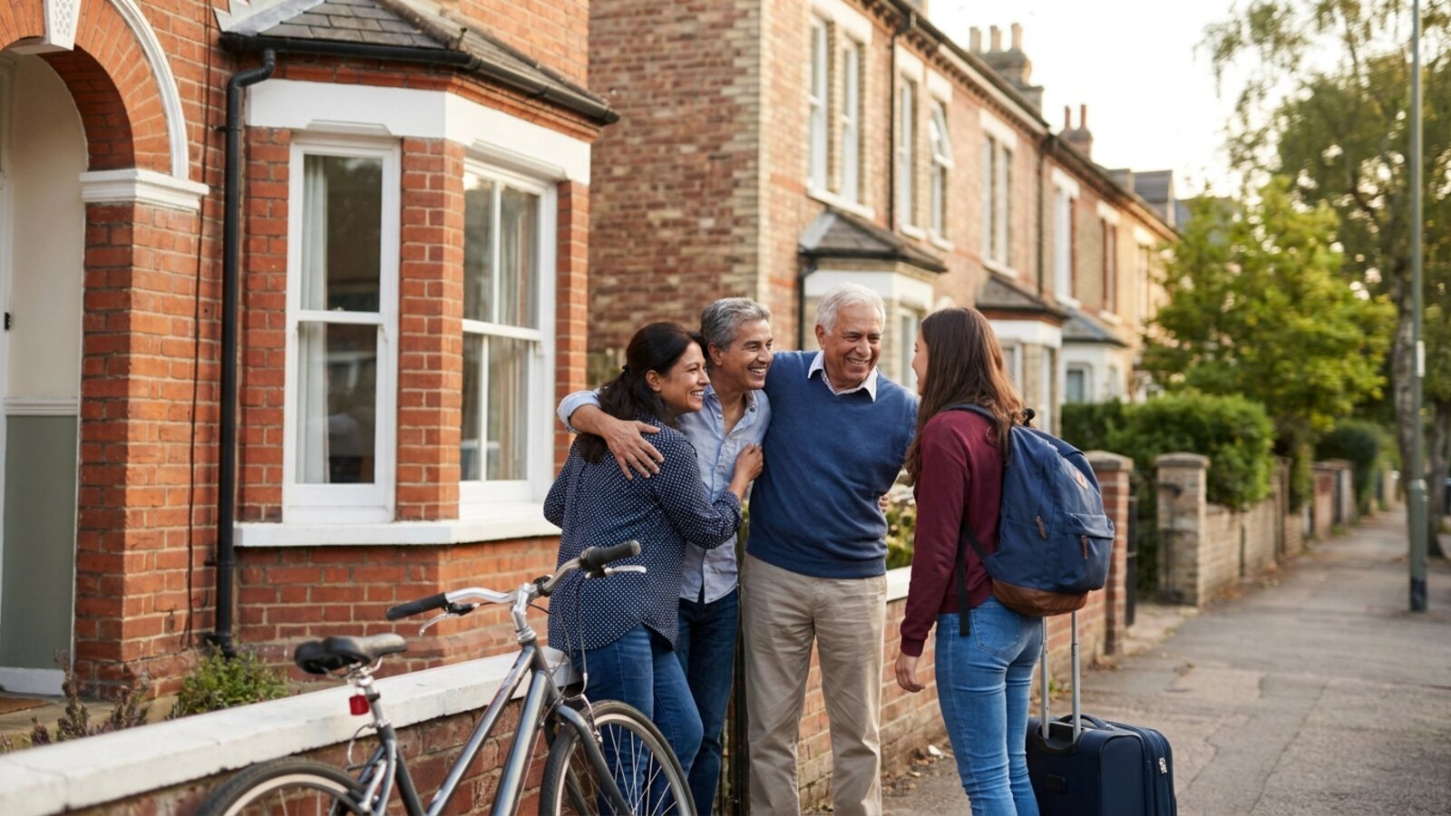 Cambridge host family welcoming a student to homestay accommodation