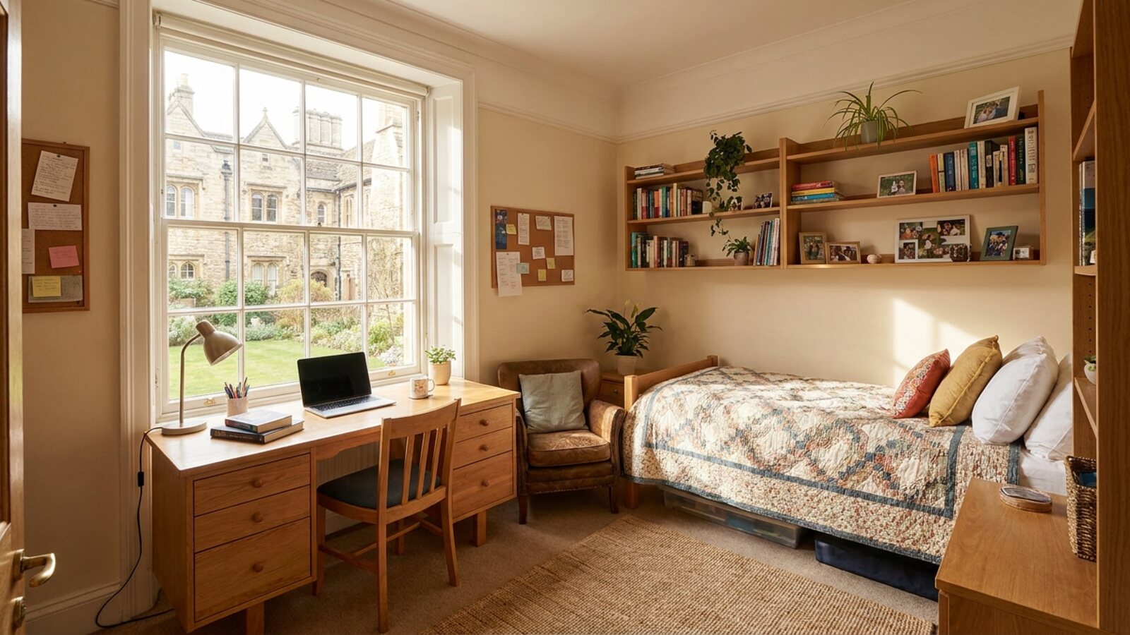 Private student bedroom in a Cambridge homestay