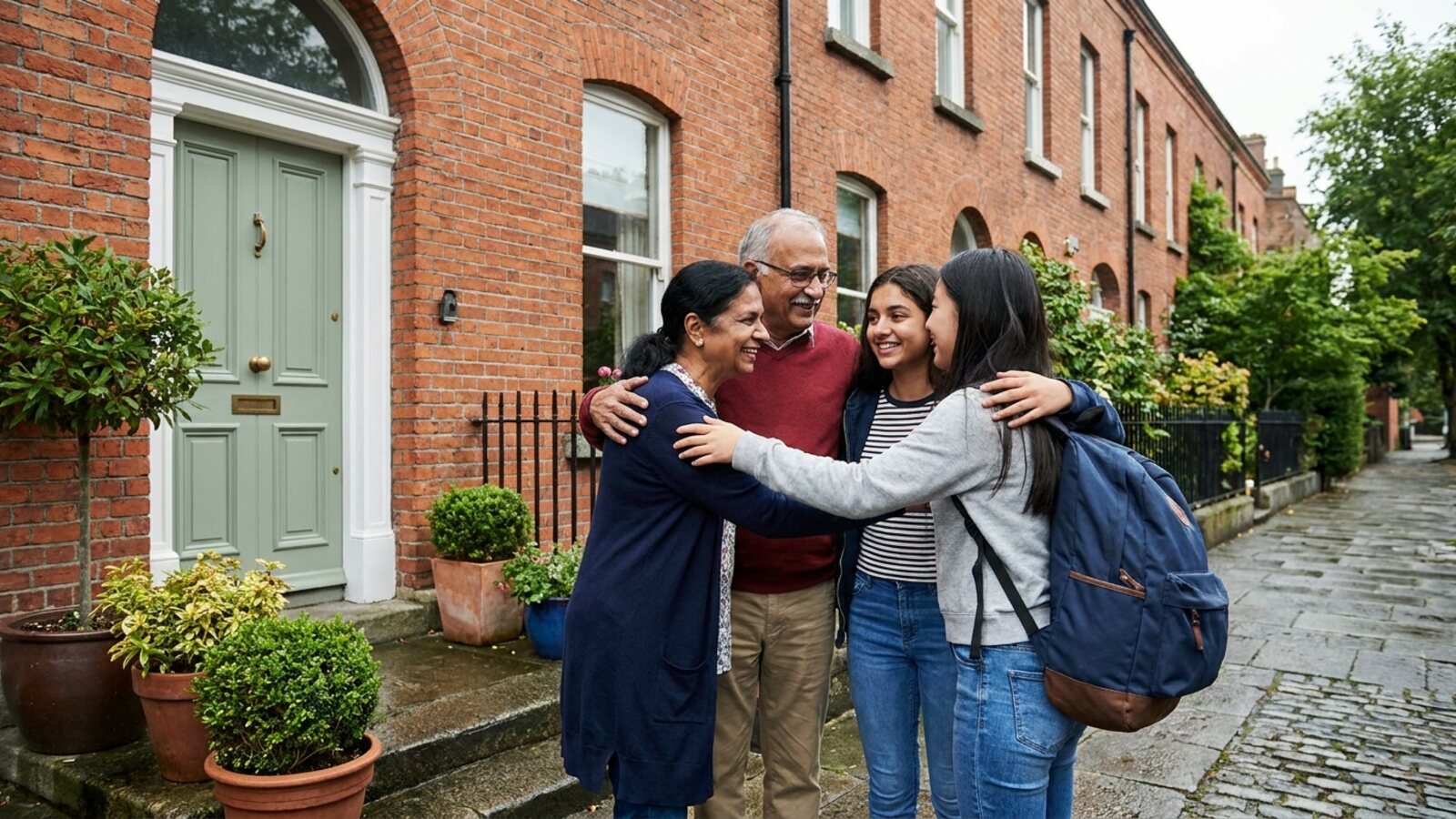 Dublin host family welcoming a student to homestay accommodation