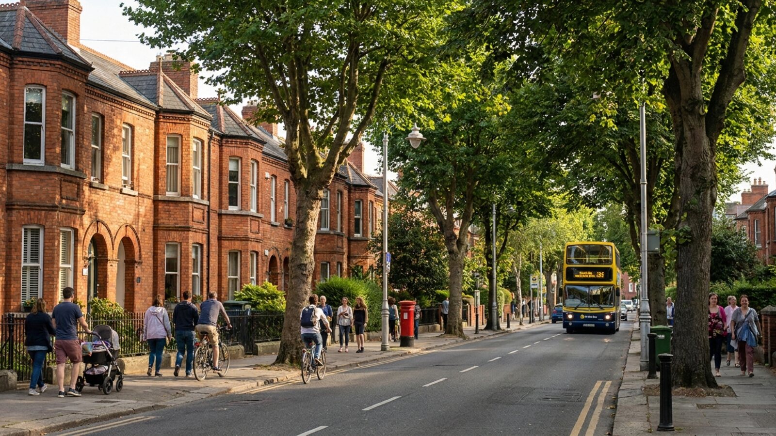 Residential neighbourhood served by Dublin host families