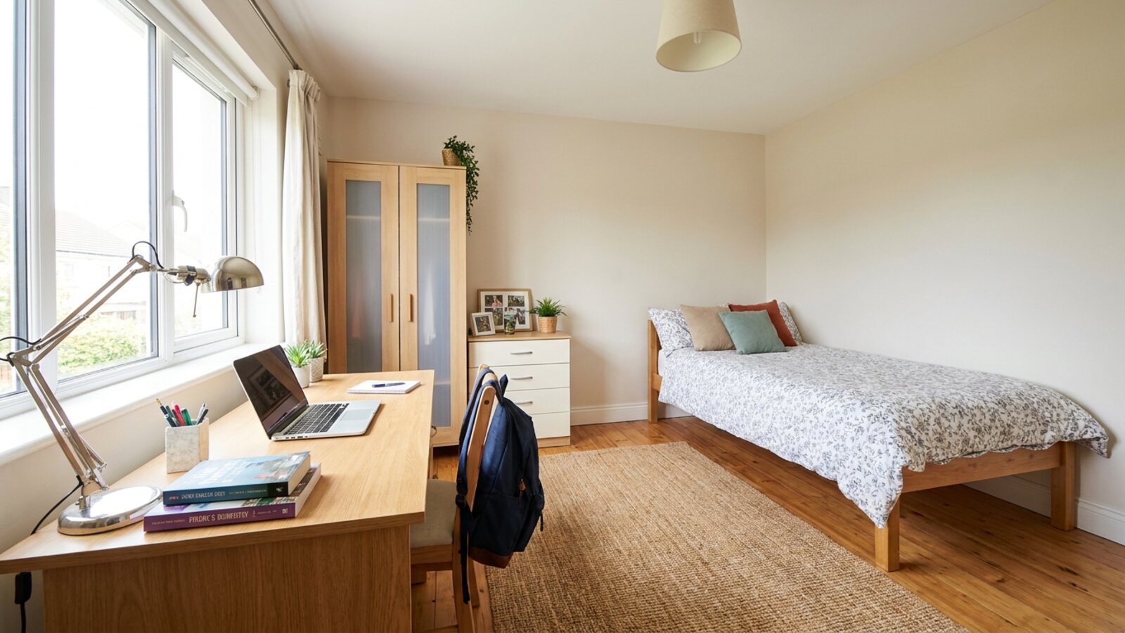 Private student bedroom in a Dublin homestay