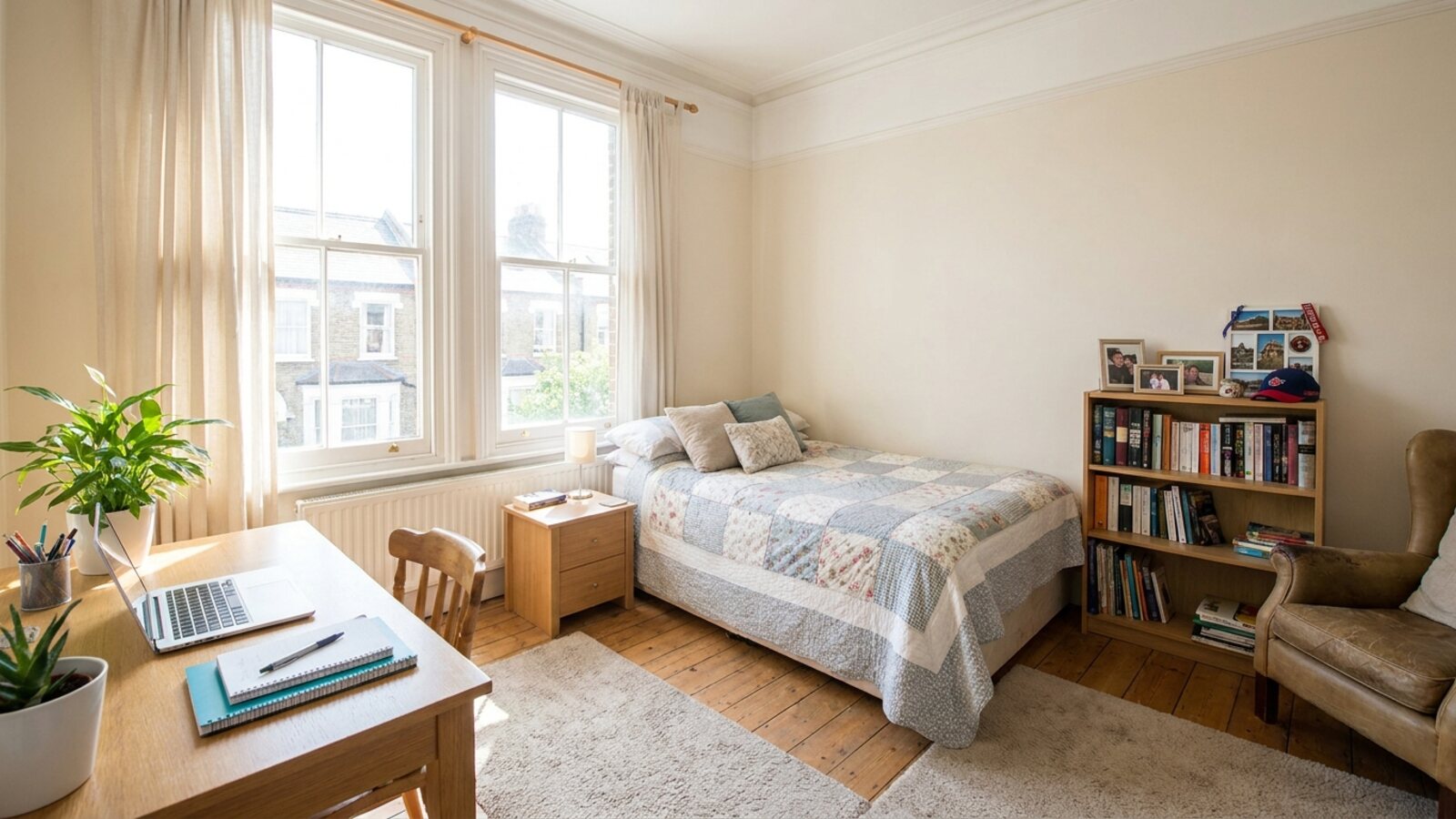 Private student bedroom in a East London homestay