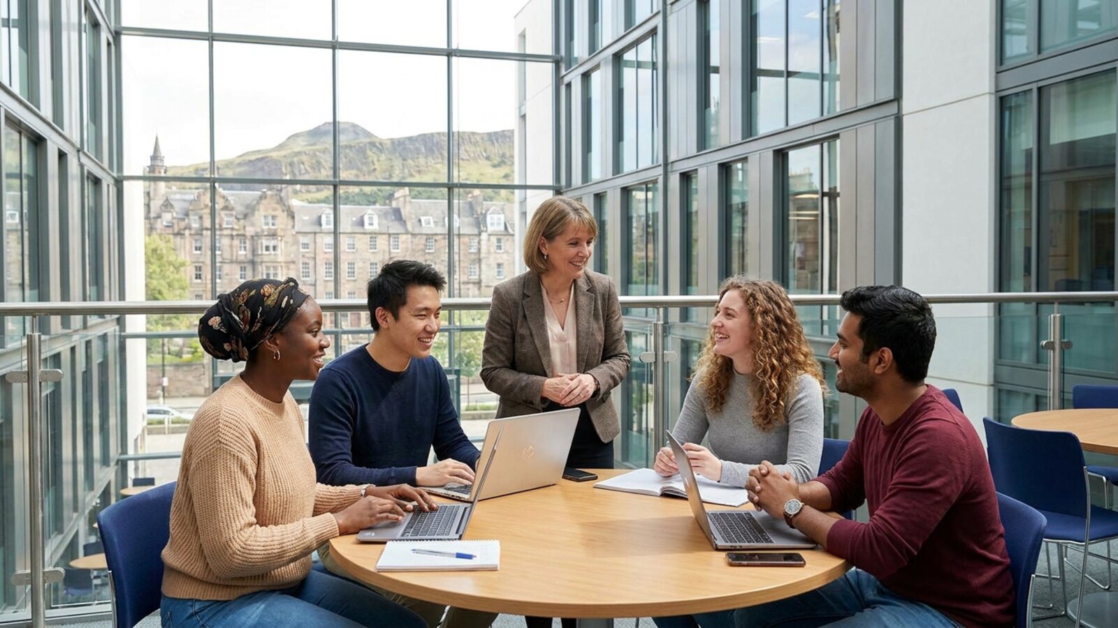 Students and education partner meeting in Edinburgh