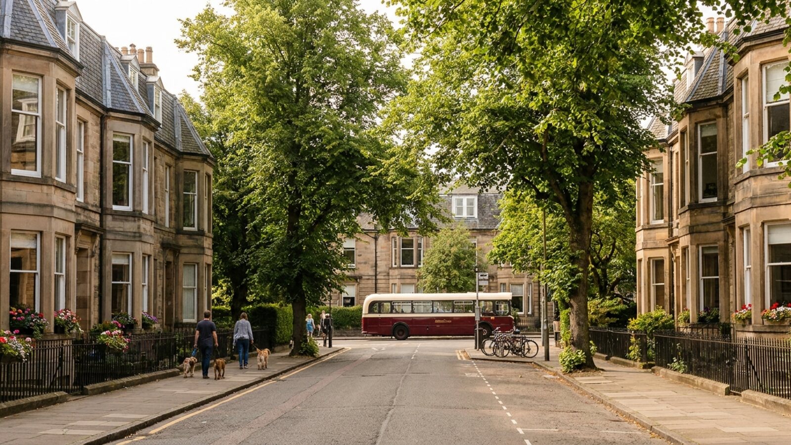 Residential neighbourhood served by Edinburgh host families