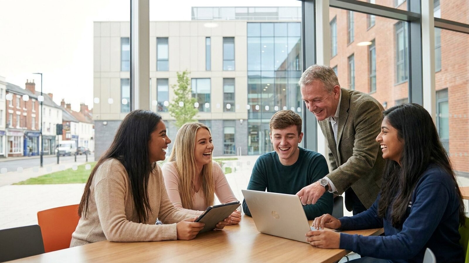 Students and education partner meeting in Leamington Spa