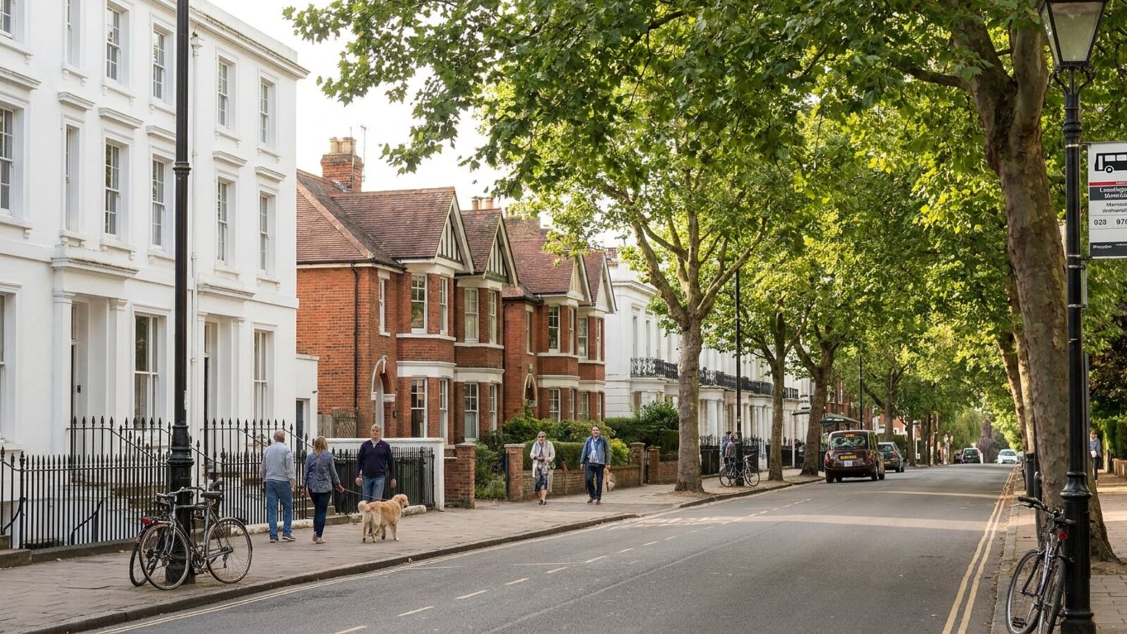 Residential neighbourhood served by Leamington Spa host families