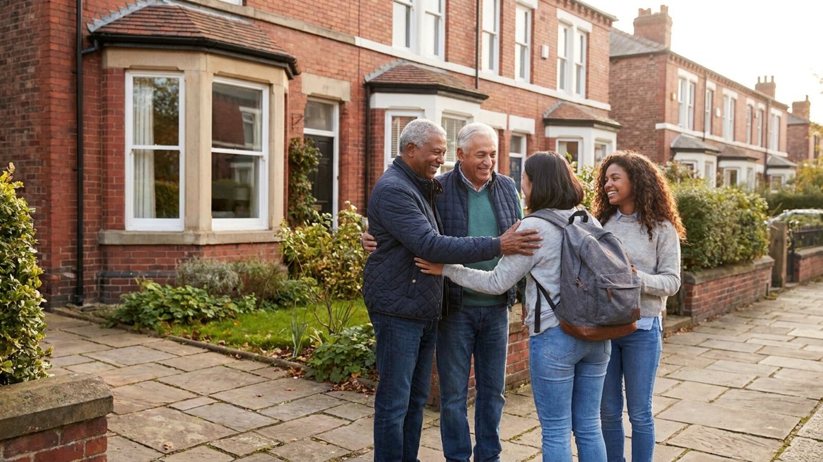 Leeds host family welcoming a student to homestay accommodation