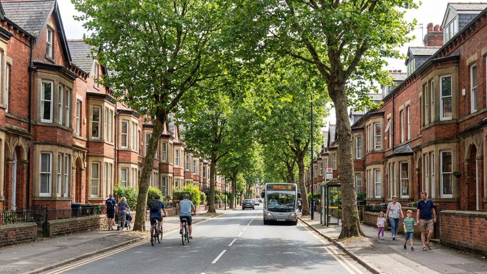 Residential neighbourhood served by Leeds host families