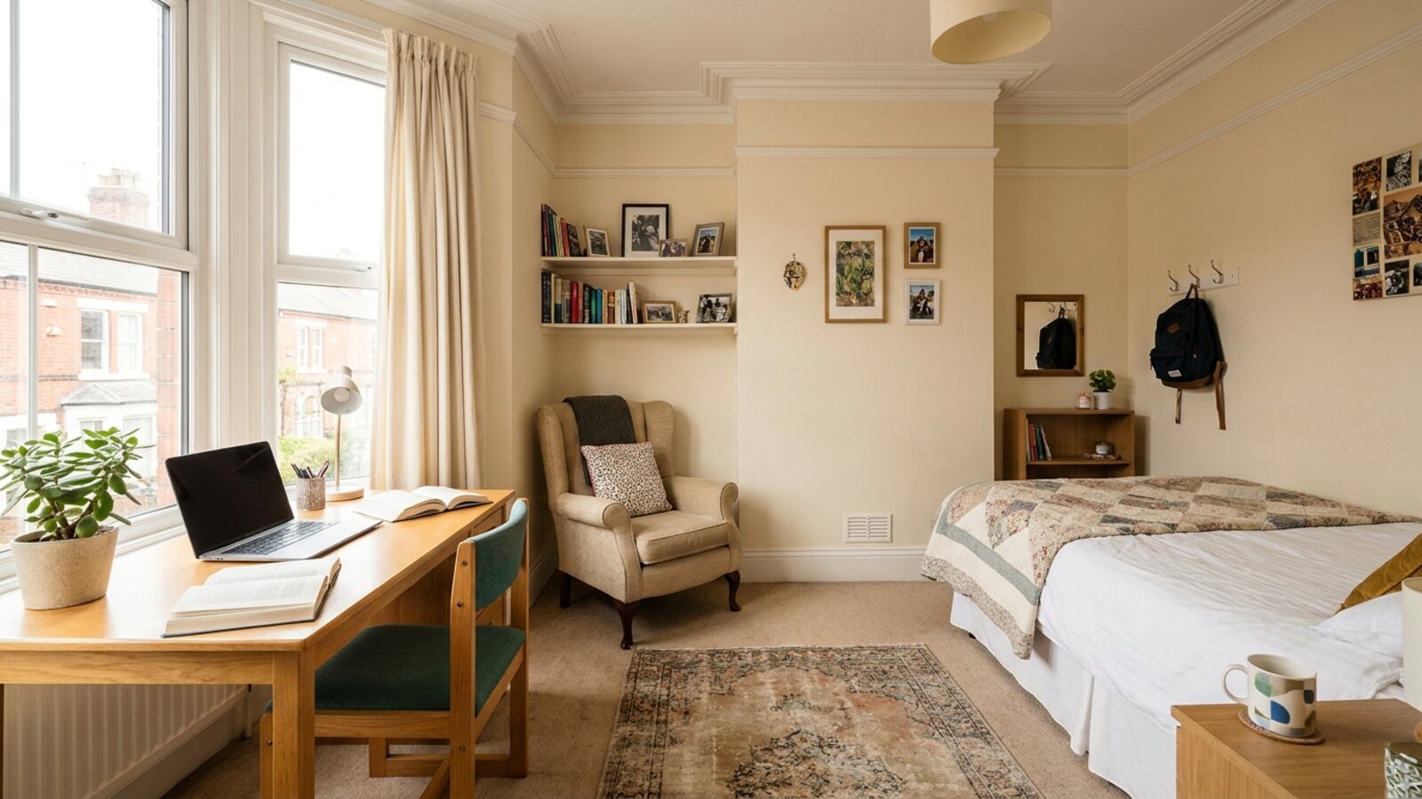 Private student bedroom in a Leeds homestay