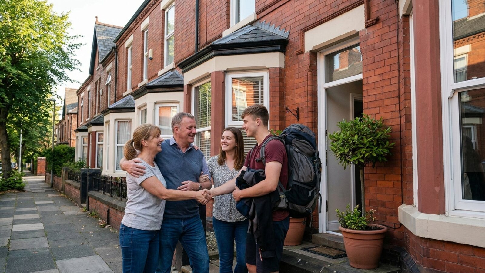 Liverpool host family welcoming a student to homestay accommodation