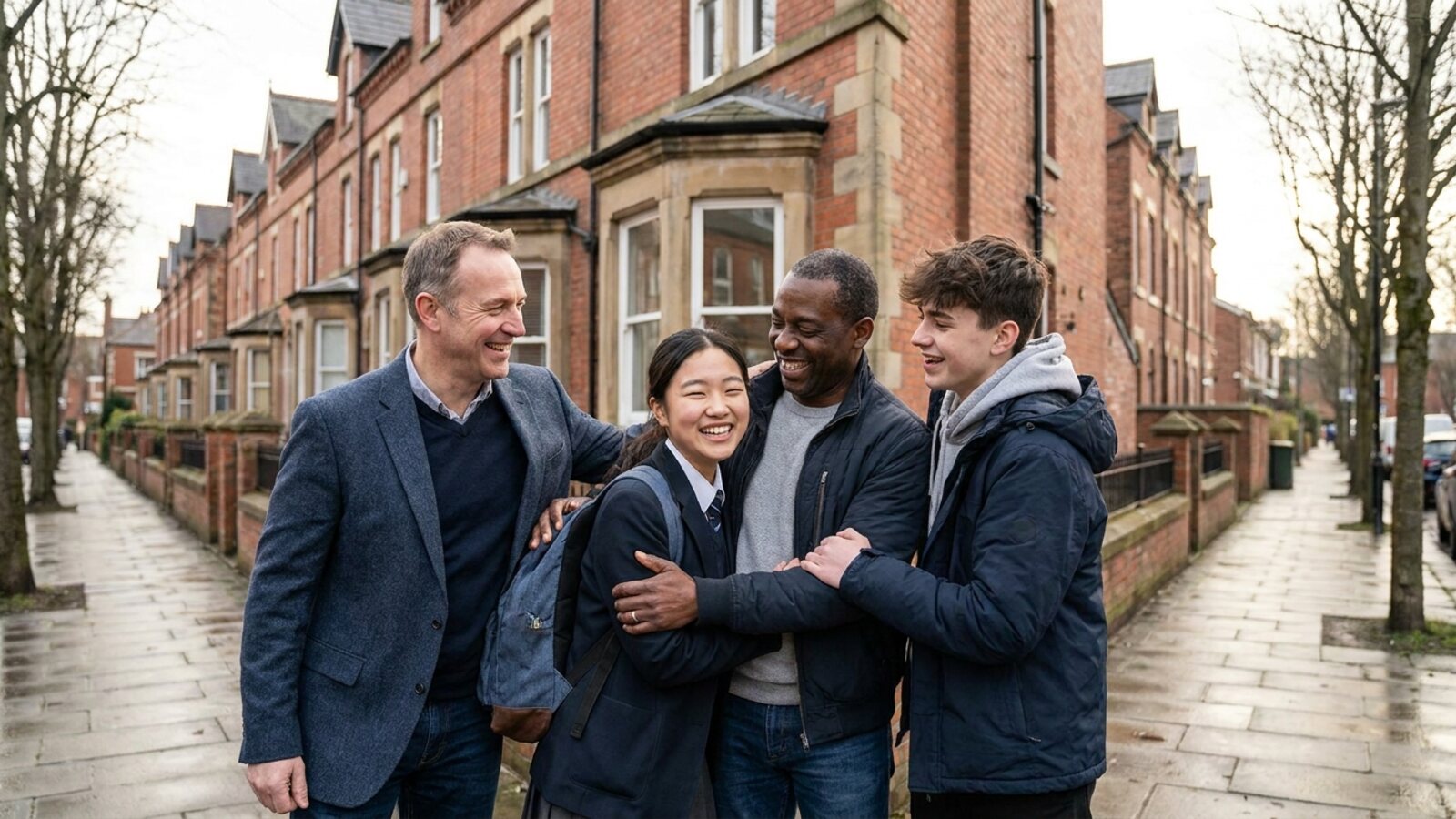 Manchester host family welcoming a student to homestay accommodation