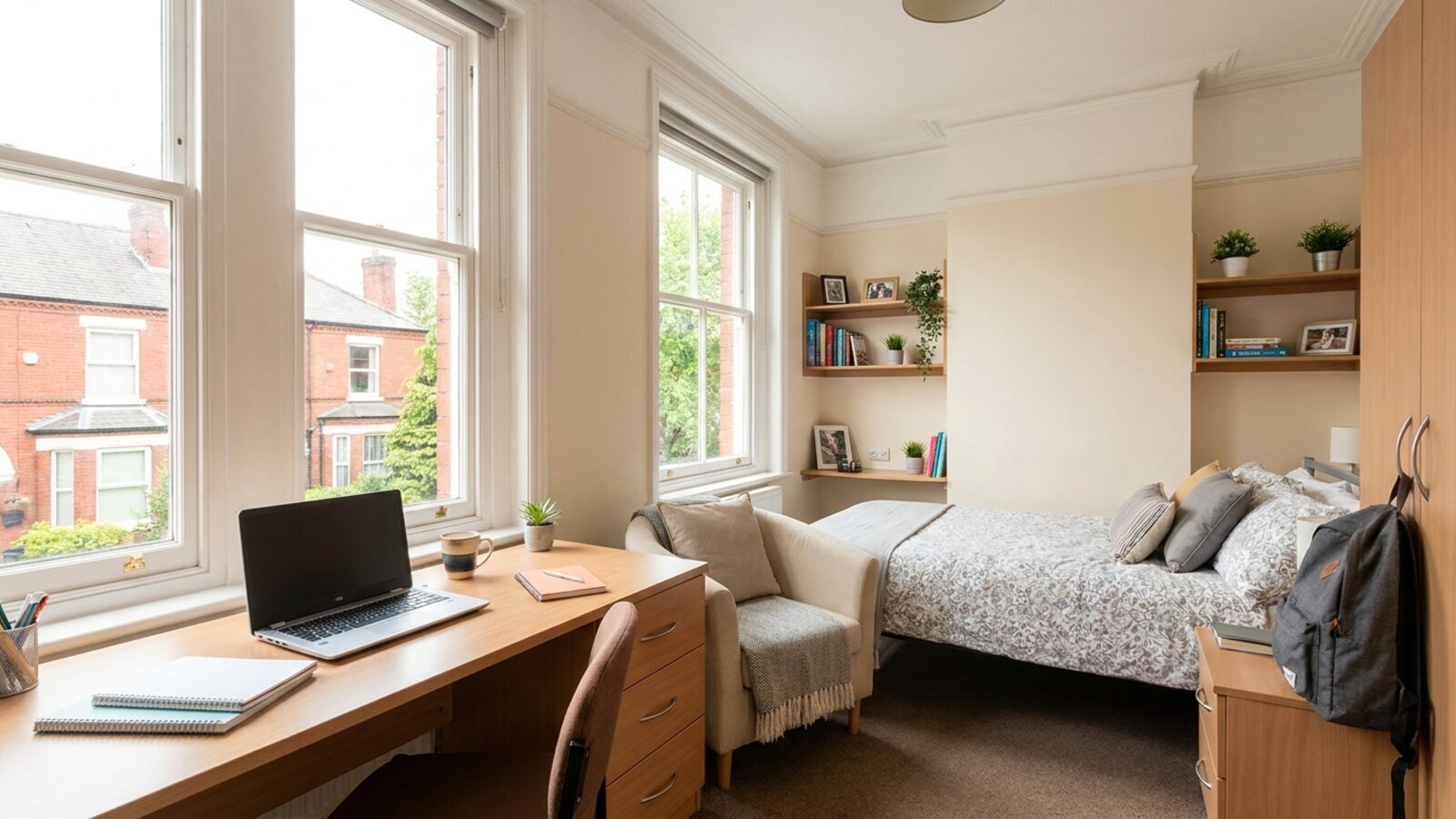 Private student bedroom in a Manchester homestay
