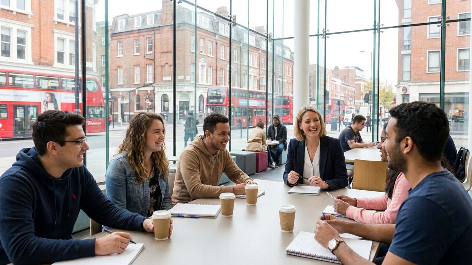 Students and education partner meeting in North London