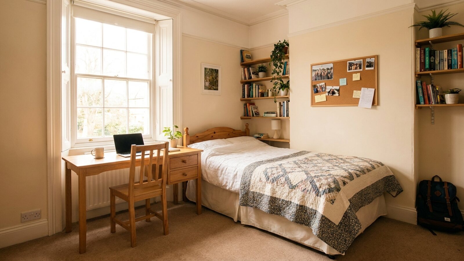 Private student bedroom in a Oxford homestay