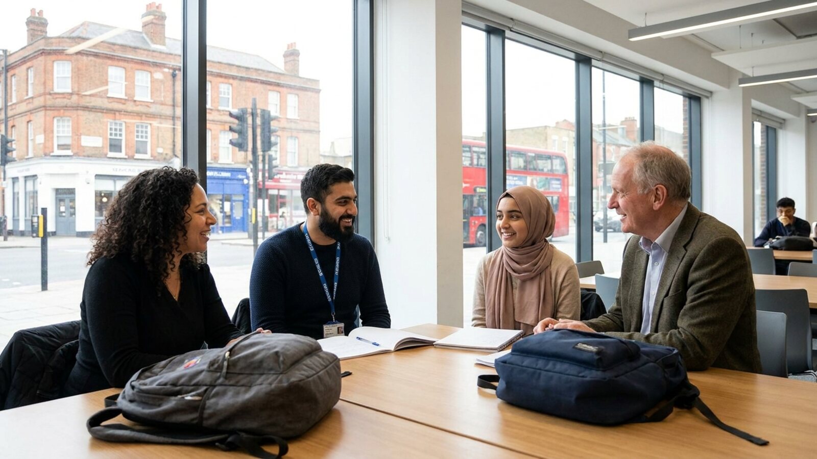 Students and education partner meeting in South East London