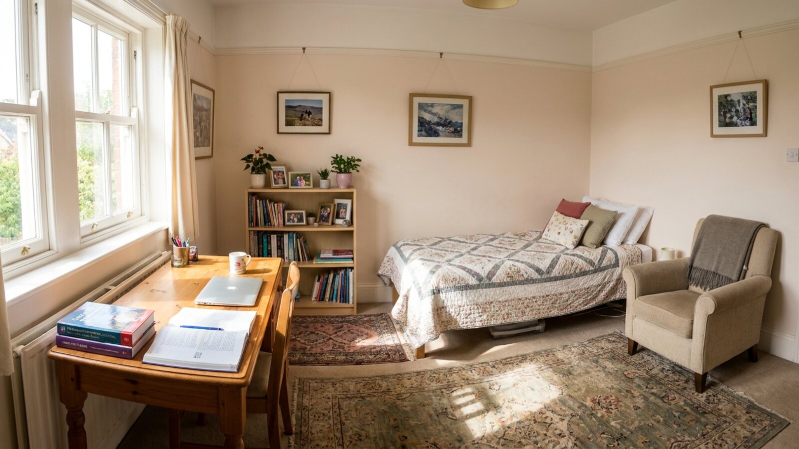 Private student bedroom in a Stafford homestay