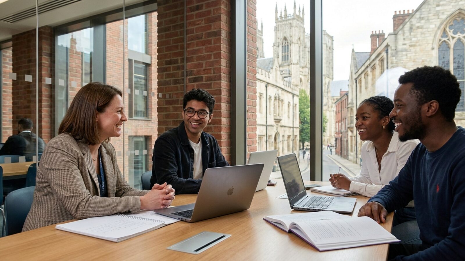 Students and education partner meeting in York